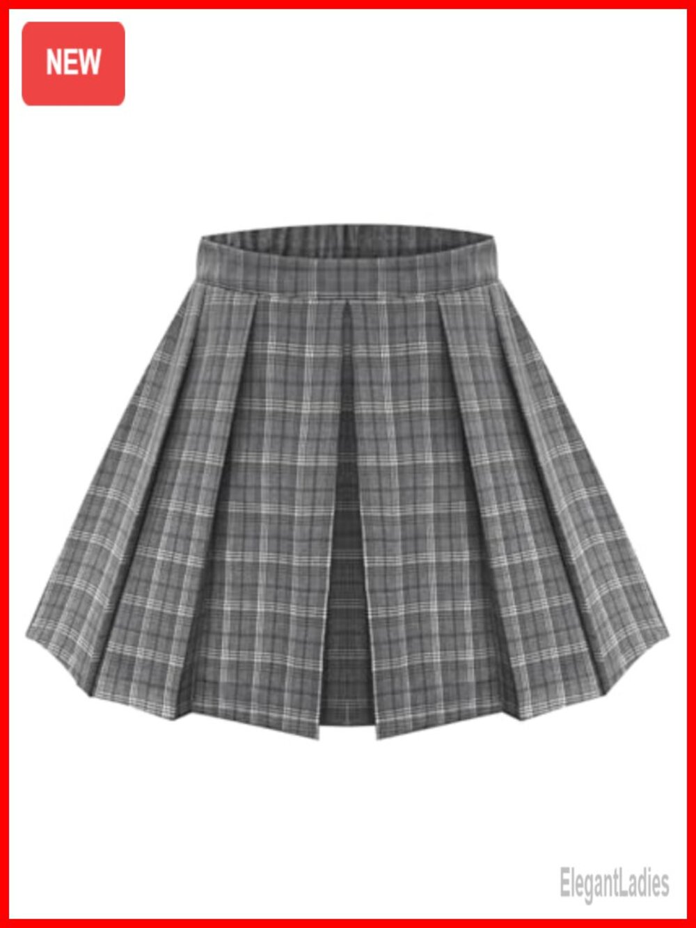 Plus Size Mini Skater Skirt Pleated A-Line Stretchy Casual Wear